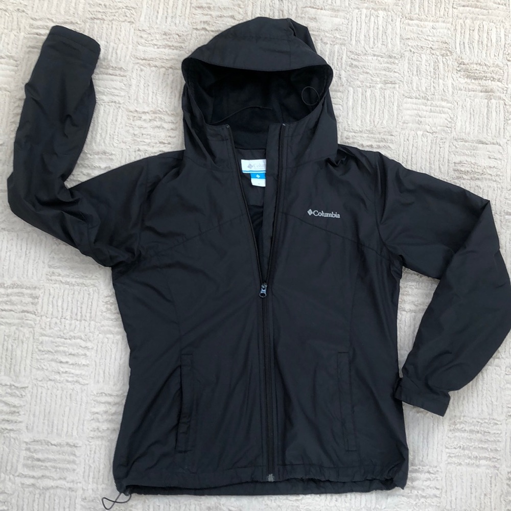 Columbia lightweight hooded full zipper jacket Med
